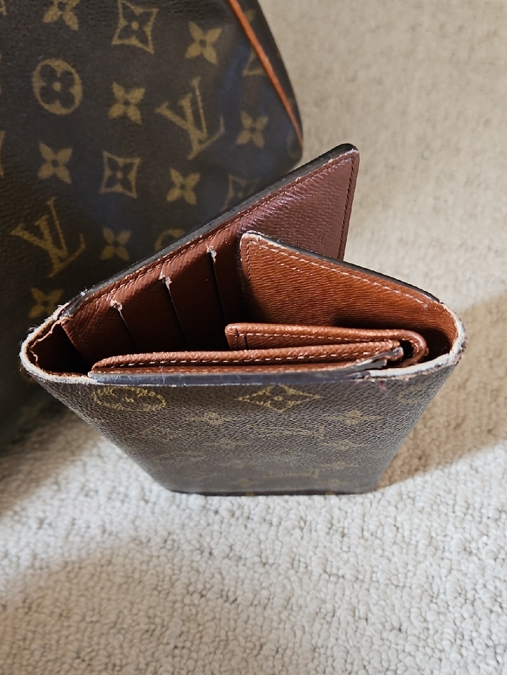 👜 AUTHENTIC 👜 Louis Vuitton Monogram SPEEDY 30 and Wallet Set - Brown Monogram - Picture 15 of 16